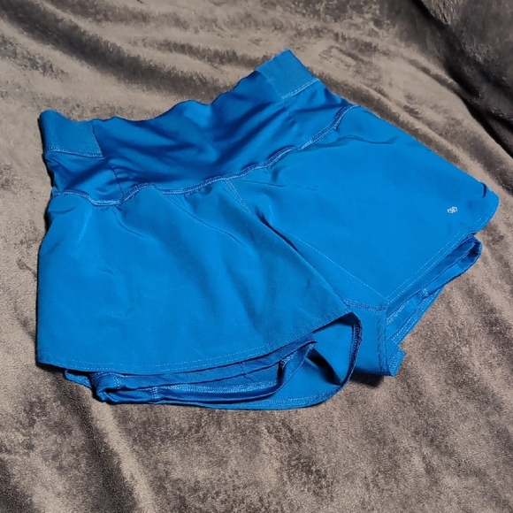 Women's Blue Athletic Shorts - Picture 1 of 6